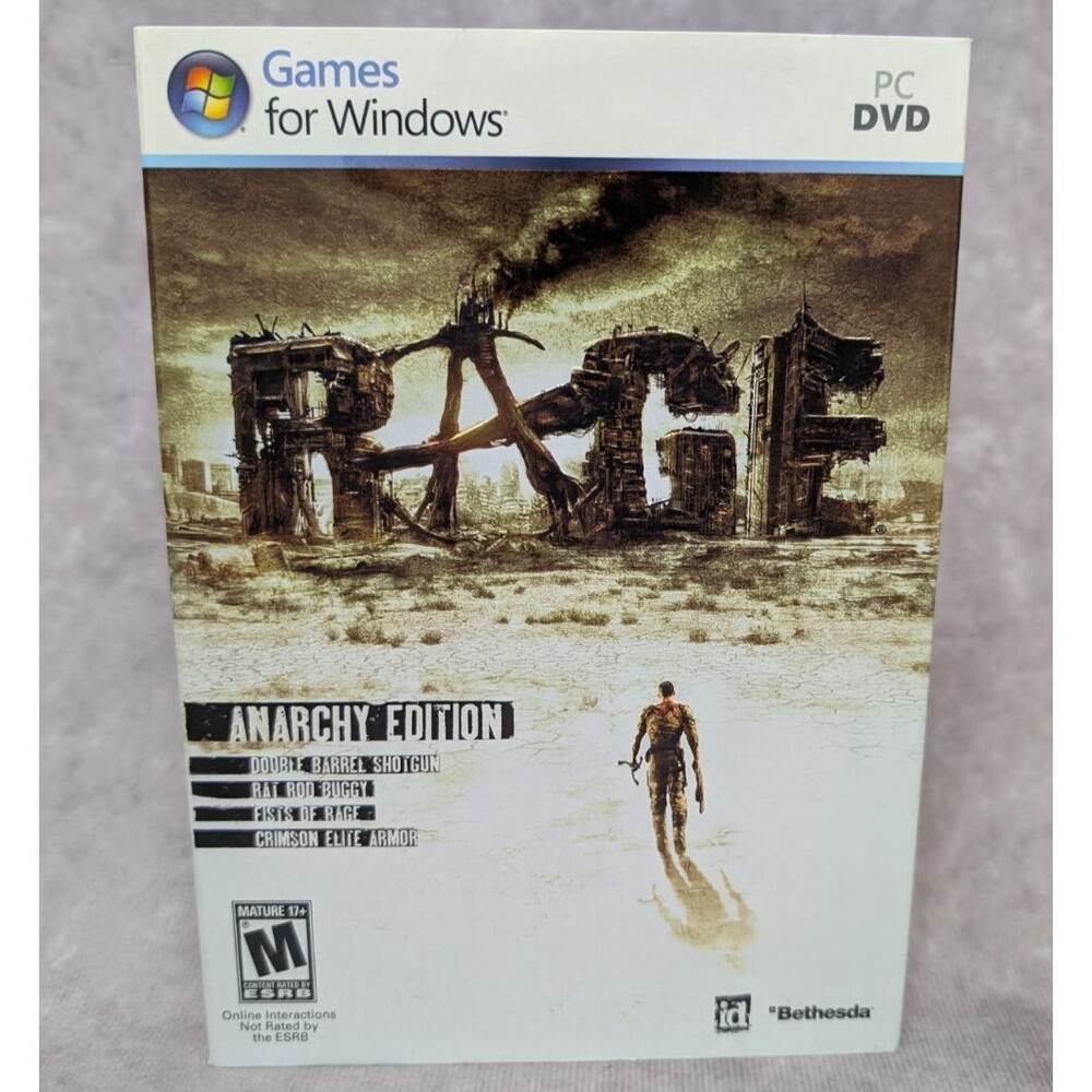 Rage: Anarchy Edition PC DVD Game Complete with 3 Discs and Manual by Bethesda